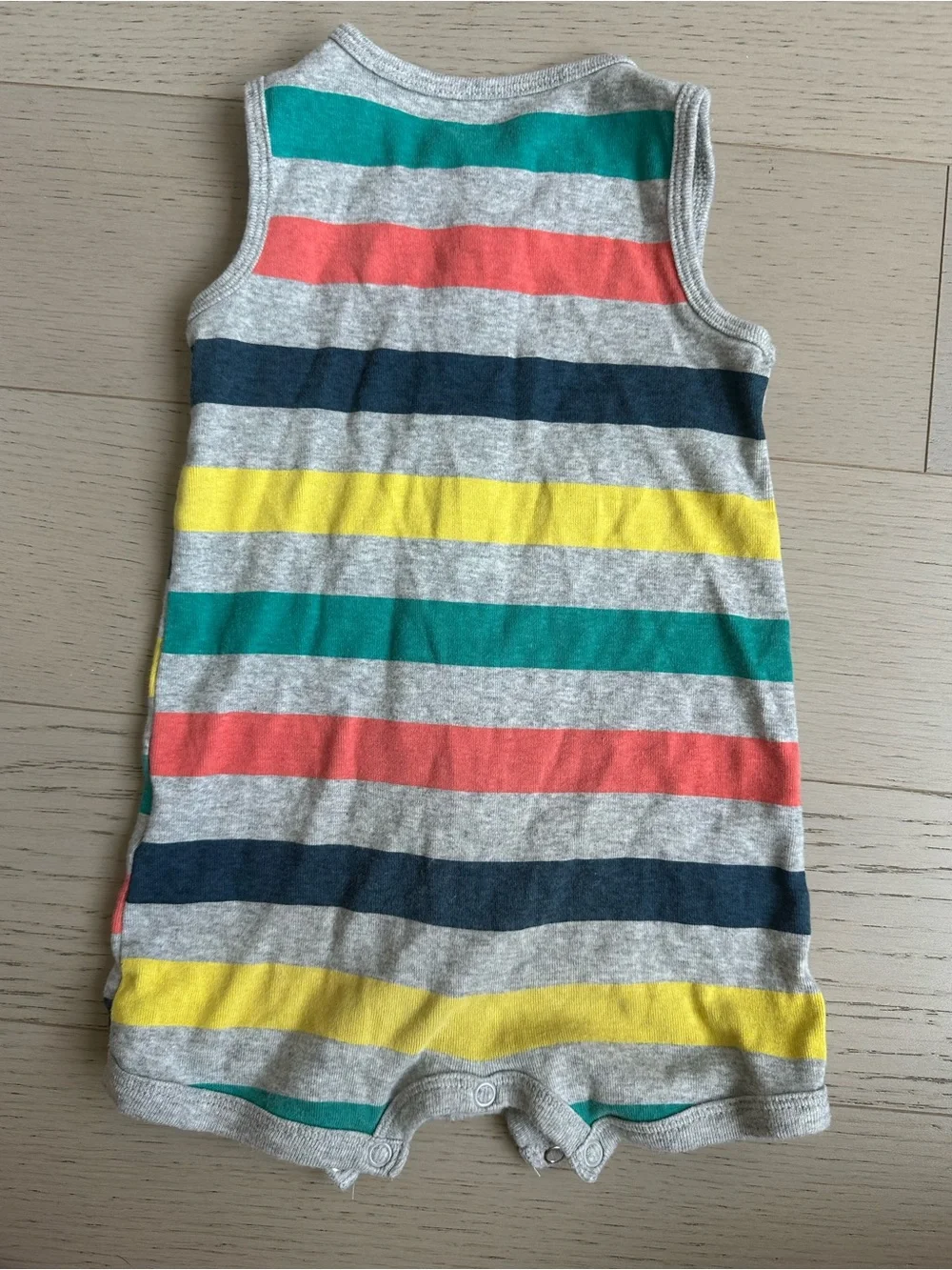 Carter's White, Navy & Orange Dinosaur Bodysuit + romper